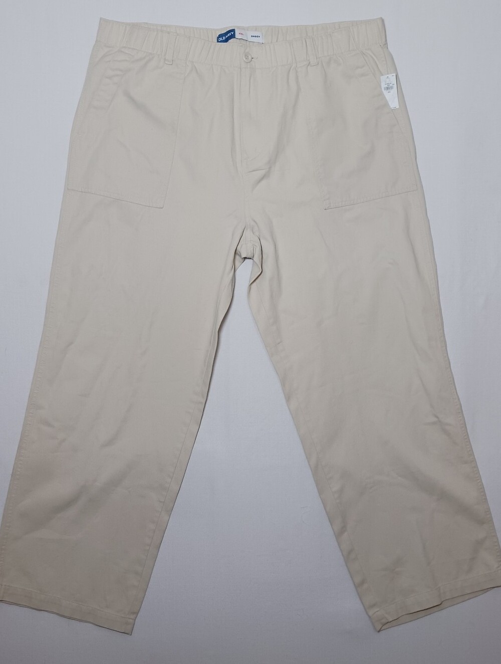 Old Navy Mens Baggy Soft Workwear Twill Pants XXL Wish Bone NWT 42X32